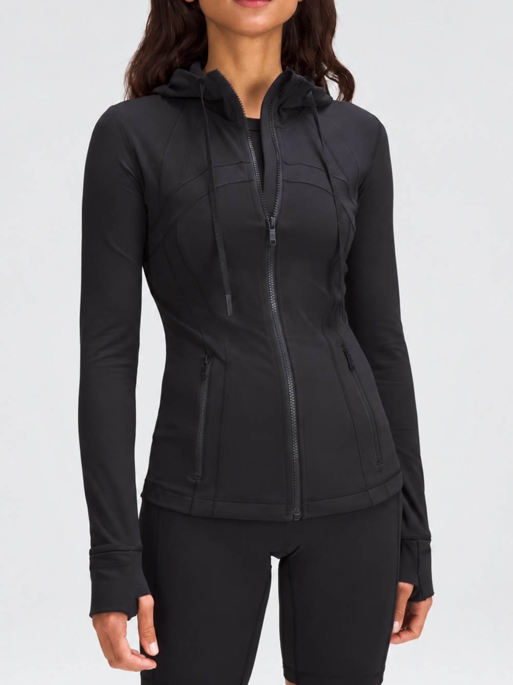 lululemon Hooded Full Length Define Jacket Black Size 6